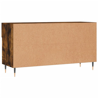 vidaXL Shoe Bench Smoked Oak 102x35x55 cm Engineered Wood
