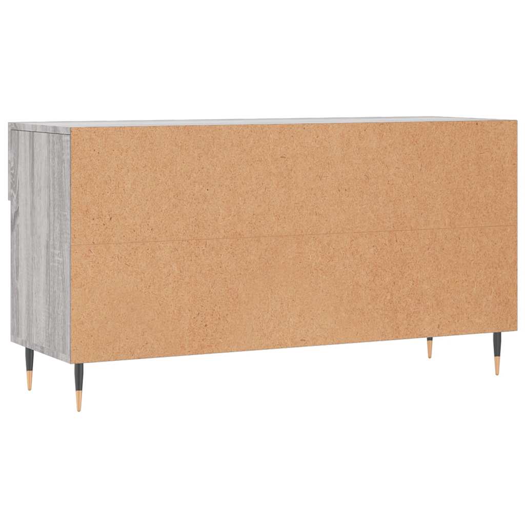 vidaXL Shoe Bench Grey Sonoma 102x35x55 cm Engineered Wood