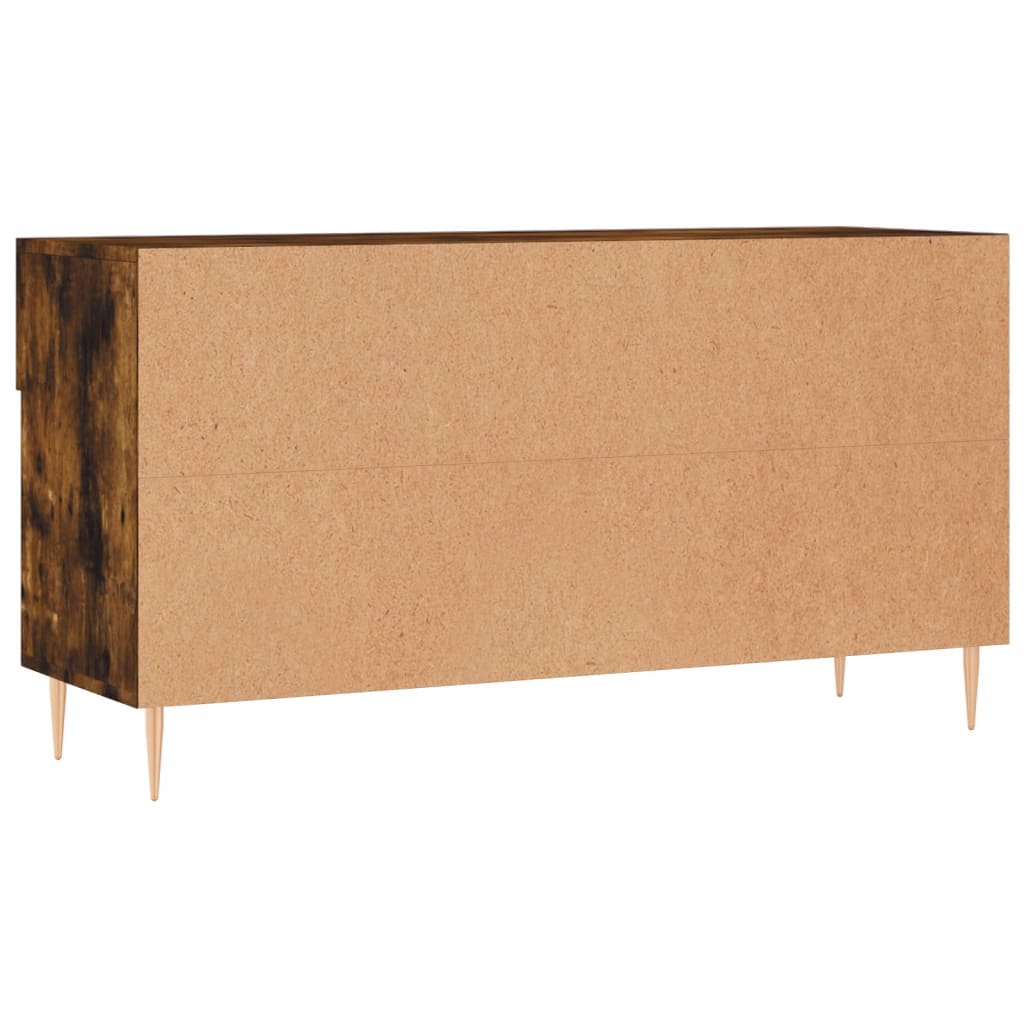 vidaXL Shoe Bench Smoked Oak 102x35x55 cm Engineered Wood