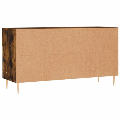 vidaXL Shoe Bench Smoked Oak 102x35x55 cm Engineered Wood