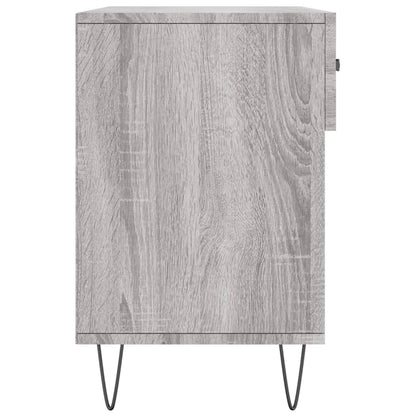 vidaXL Shoe Bench Grey Sonoma 102x35x55 cm Engineered Wood