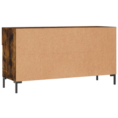 vidaXL Shoe Bench Smoked Oak 102x35x55 cm Engineered Wood