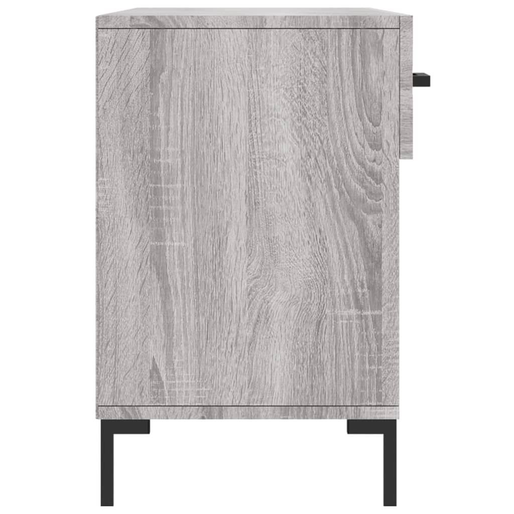 vidaXL Shoe Bench Grey Sonoma 102x35x55 cm Engineered Wood