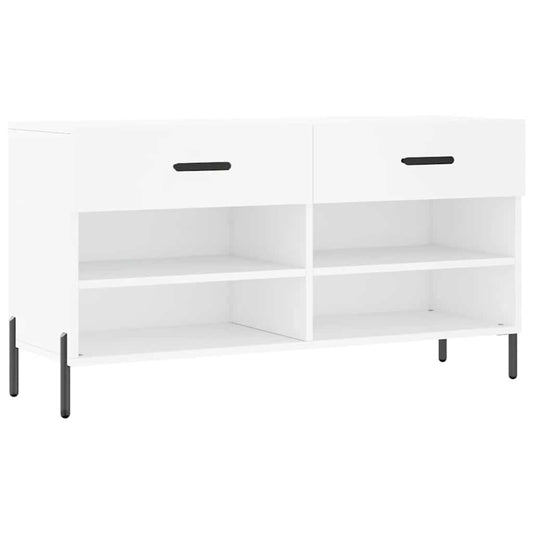 vidaXL Shoe Bench White 102x35x55 cm Engineered Wood