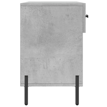 vidaXL Shoe Bench Concrete Grey 102x35x55 cm Engineered Wood
