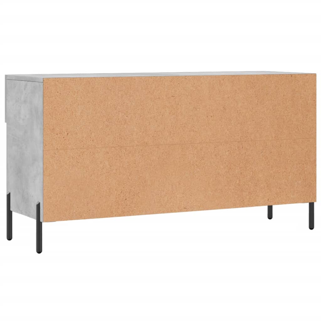 vidaXL Shoe Bench Concrete Grey 102x35x55 cm Engineered Wood