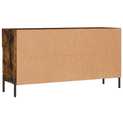 vidaXL Shoe Bench Smoked Oak 102x35x55 cm Engineered Wood