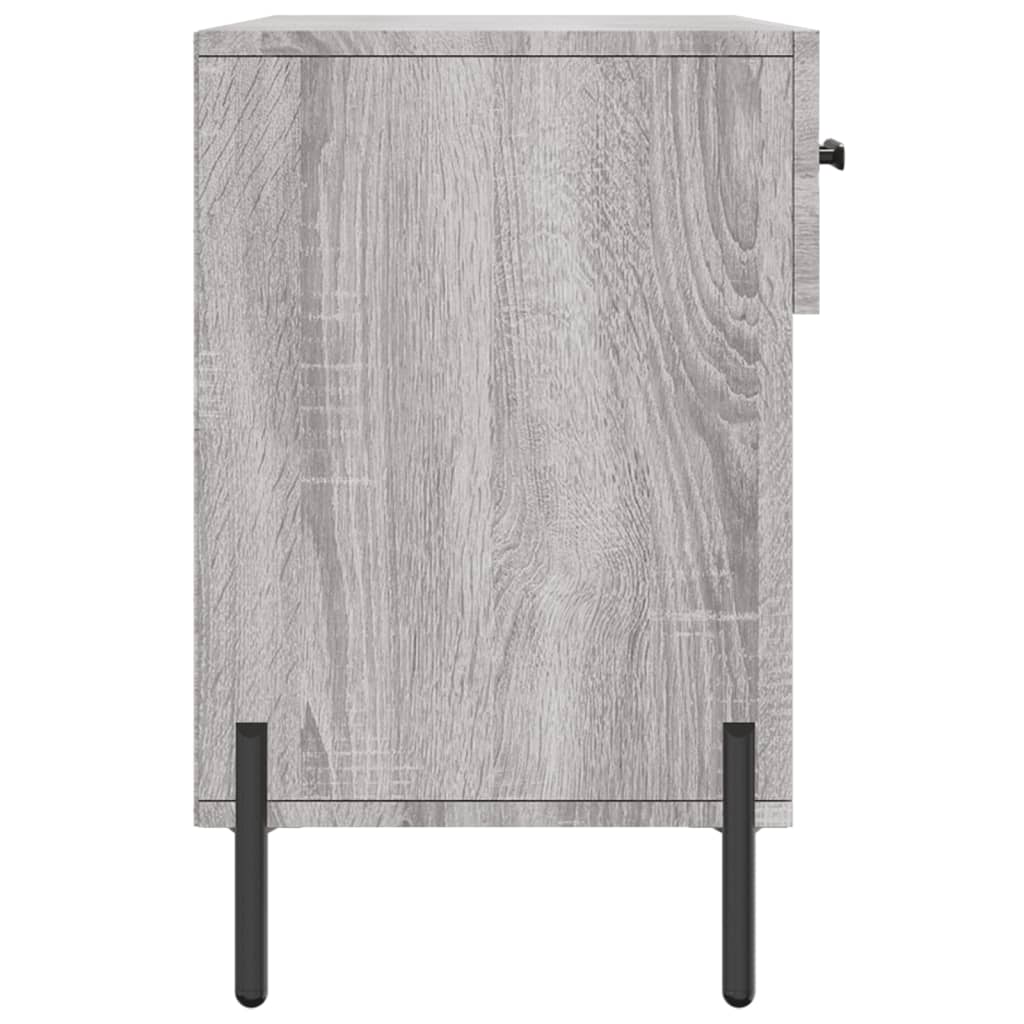 vidaXL Shoe Bench Grey Sonoma 102x35x55 cm Engineered Wood