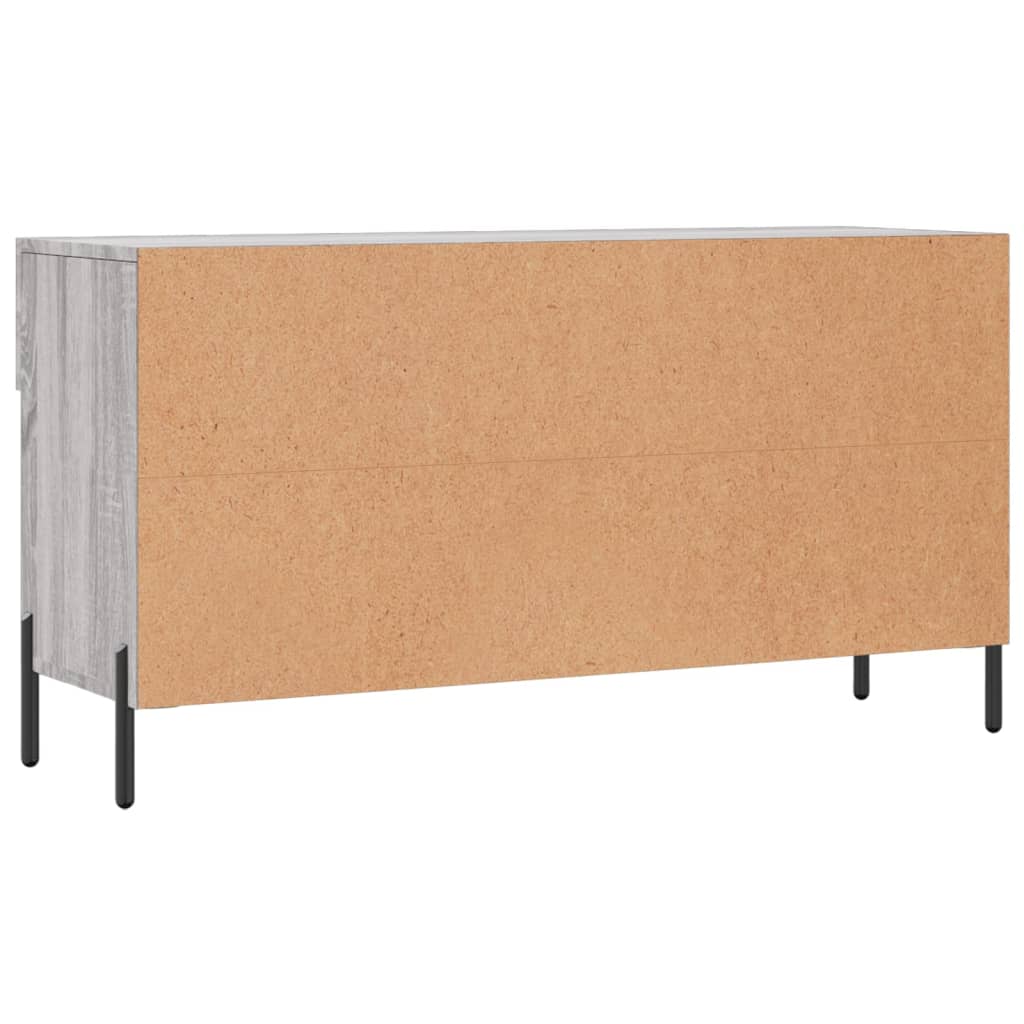 vidaXL Shoe Bench Grey Sonoma 102x35x55 cm Engineered Wood