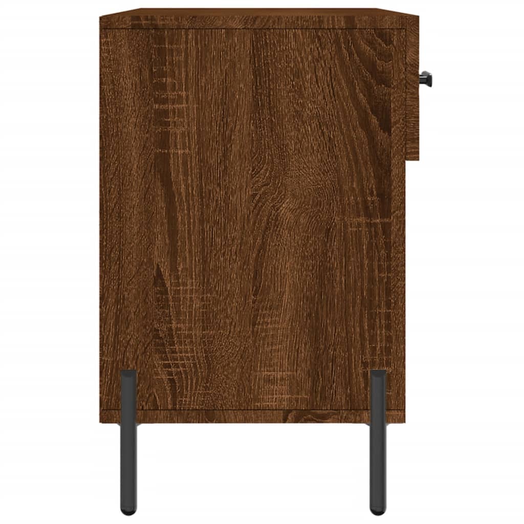 vidaXL Shoe Bench Brown Oak 102x35x55 cm Engineered Wood