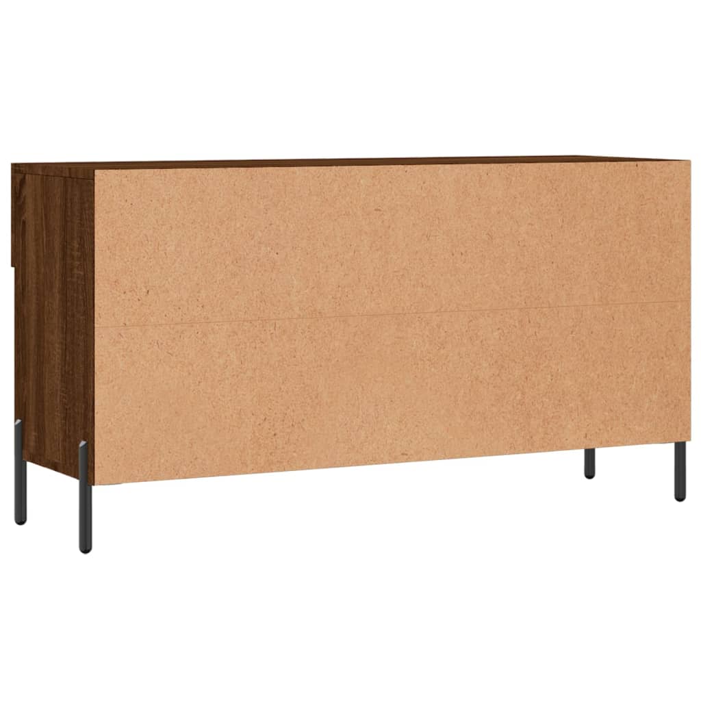 vidaXL Shoe Bench Brown Oak 102x35x55 cm Engineered Wood