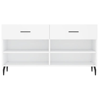 vidaXL Shoe Bench White 102x35x55 cm Engineered Wood