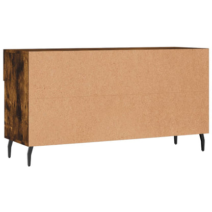 vidaXL Shoe Bench Smoked Oak 102x35x55 cm Engineered Wood