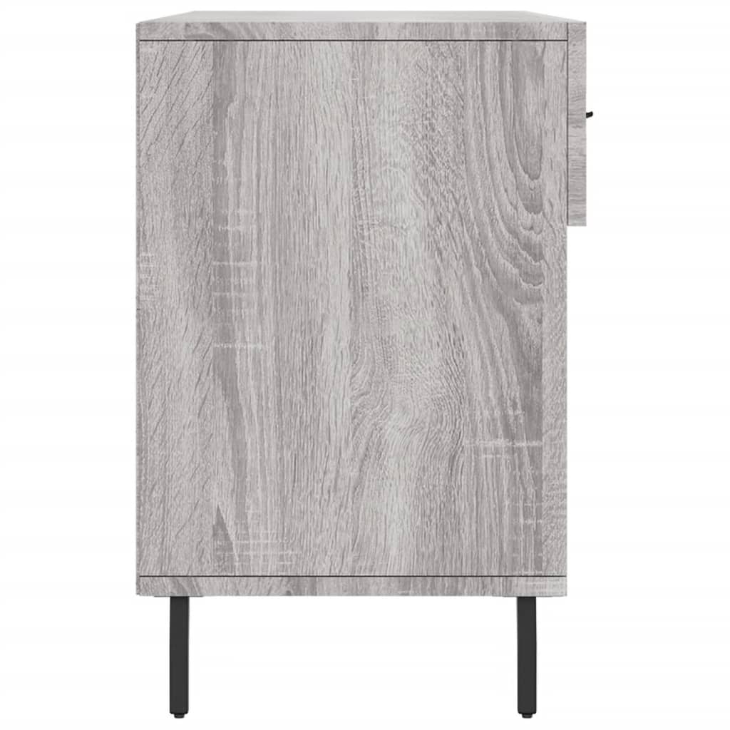 vidaXL Shoe Bench Grey Sonoma 102x35x55 cm Engineered Wood