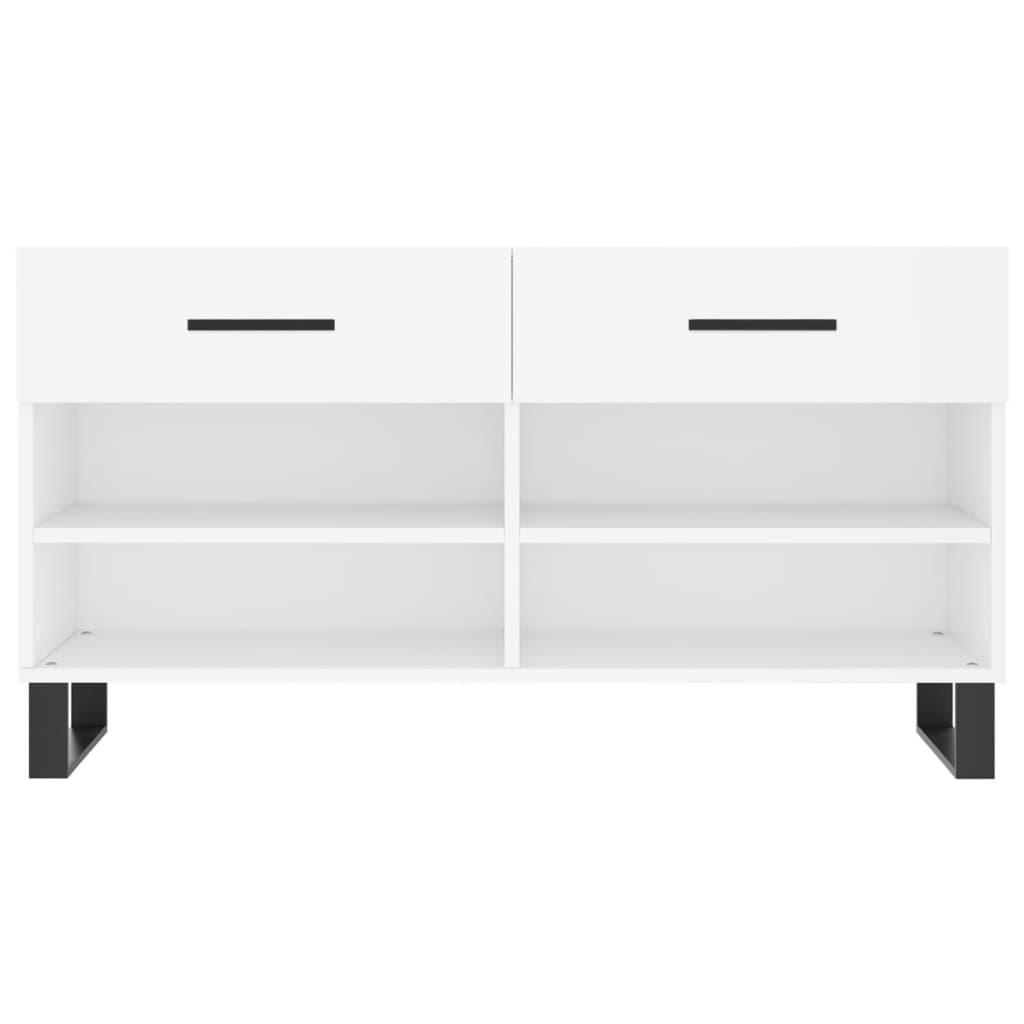 vidaXL Shoe Bench White 102x35x55 cm Engineered Wood