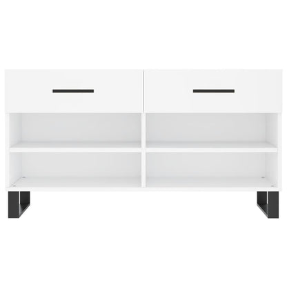 vidaXL Shoe Bench White 102x35x55 cm Engineered Wood
