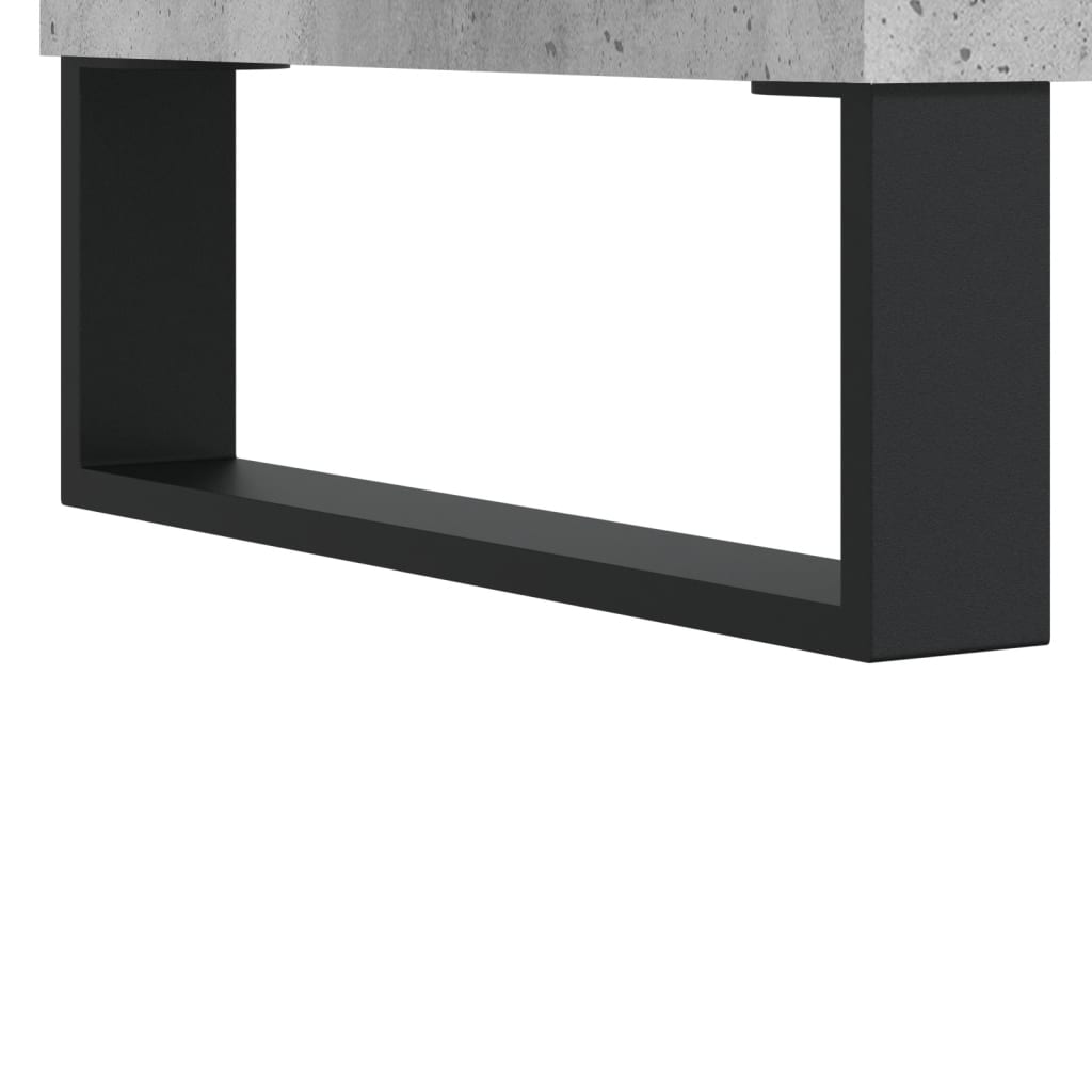 vidaXL Shoe Bench Concrete Grey 102x35x55 cm Engineered Wood
