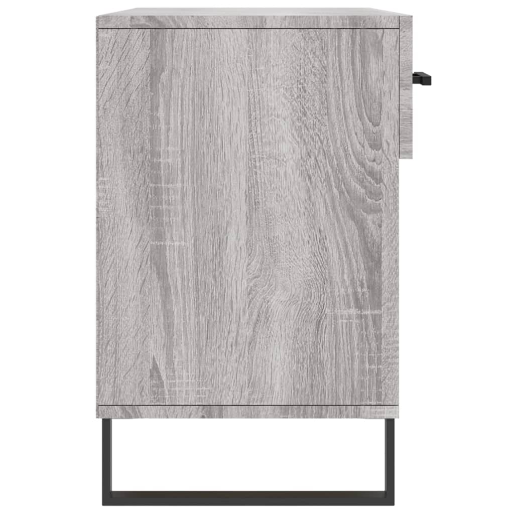 vidaXL Shoe Bench Grey Sonoma 102x35x55 cm Engineered Wood