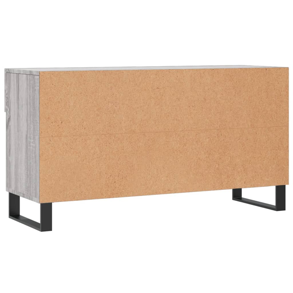 vidaXL Shoe Bench Grey Sonoma 102x35x55 cm Engineered Wood