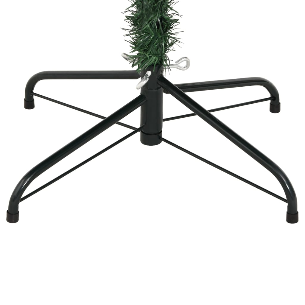 vidaXL Artificial Hinged Christmas Tree with Flocked Snow 210 cm