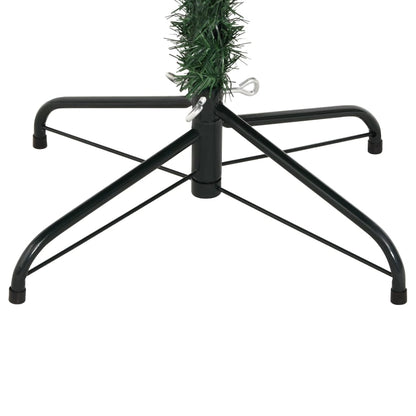 vidaXL Artificial Hinged Christmas Tree with Flocked Snow 210 cm