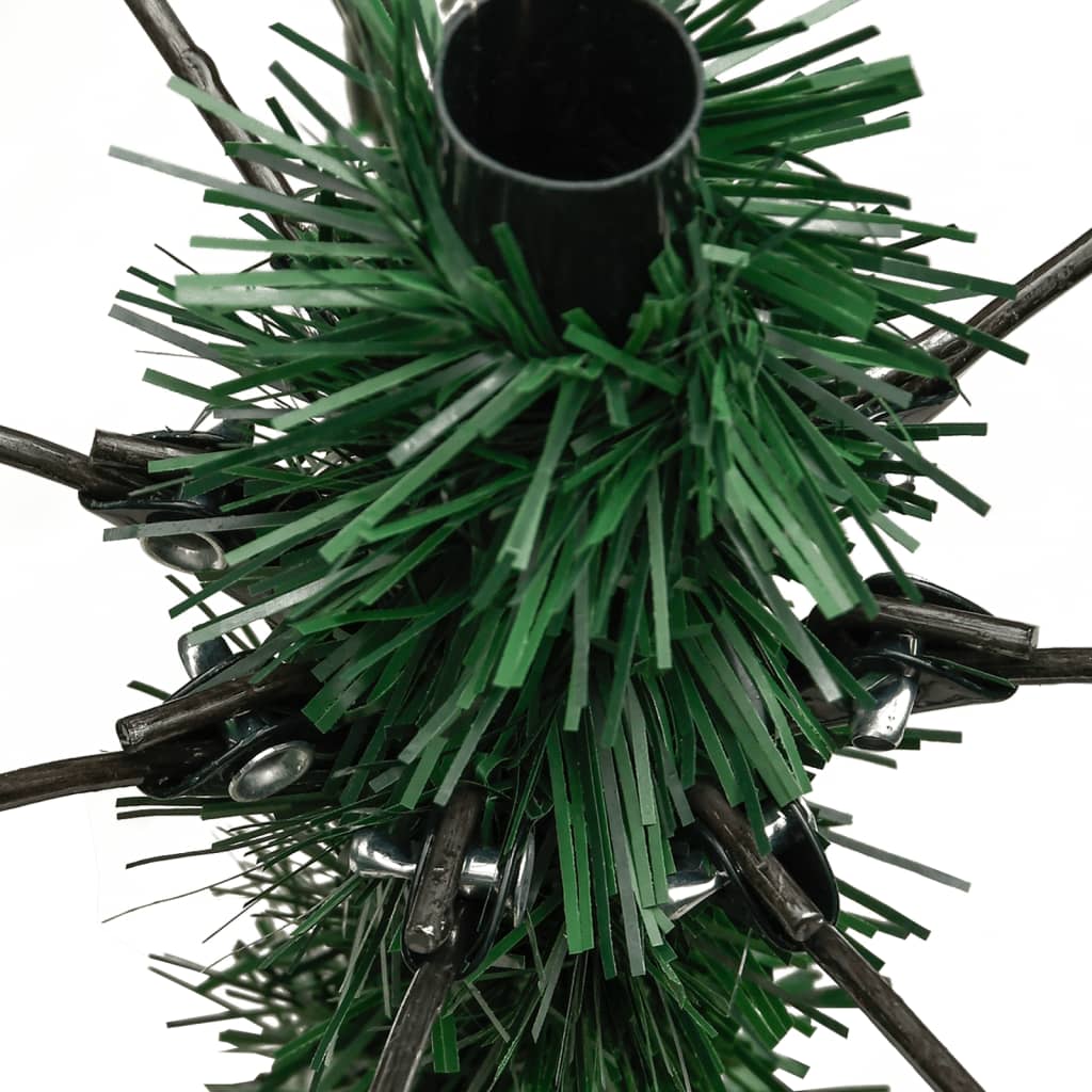 vidaXL Artificial Hinged Christmas Tree with Stand 210 cm
