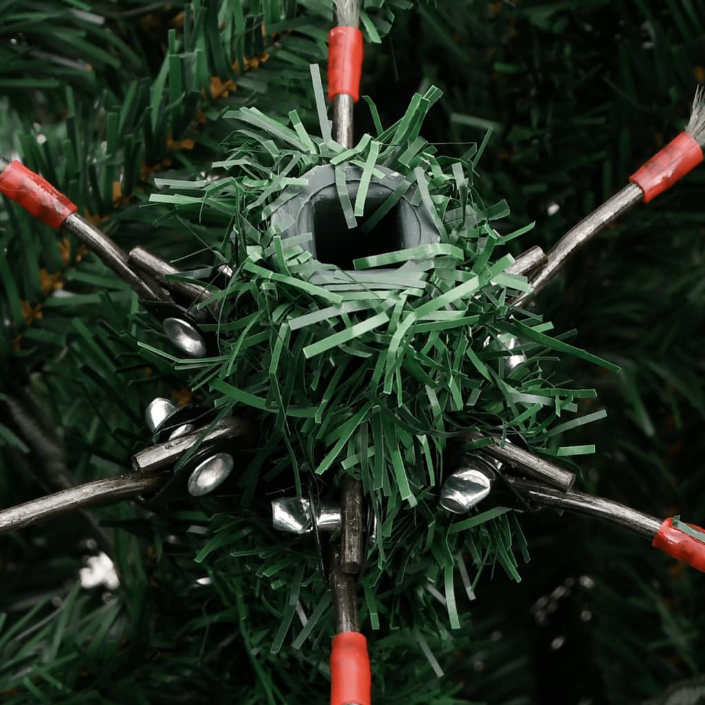 vidaXL Artificial Hinged Christmas Tree with Flocked Snow 240 cm