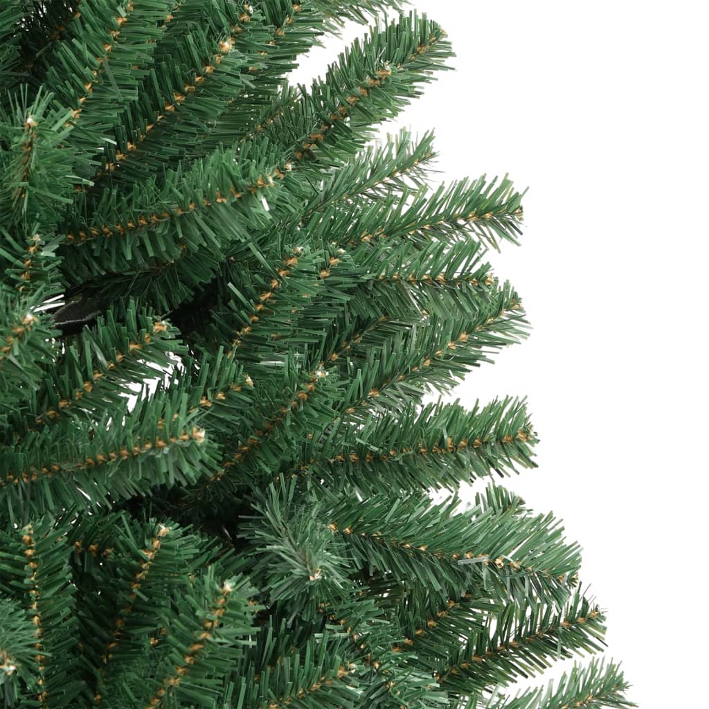 vidaXL Artificial Hinged Christmas Tree with Stand Green 210 cm
