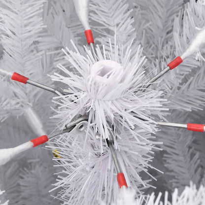vidaXL Artificial Hinged Christmas Tree with Flocked Snow 120 cm