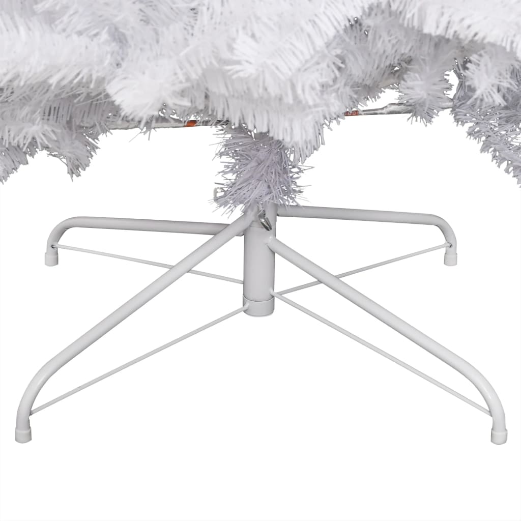 vidaXL Artificial Hinged Christmas Tree with Flocked Snow 210 cm
