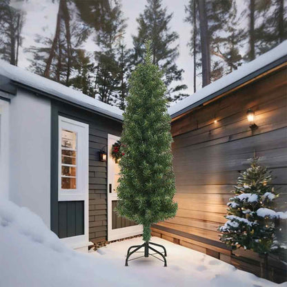 vidaXL Slim Christmas Tree with Stand 270 cm PVC