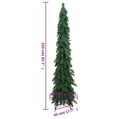 vidaXL Artificial Pre-lit Christmas Tree with 130 LEDs 210 cm