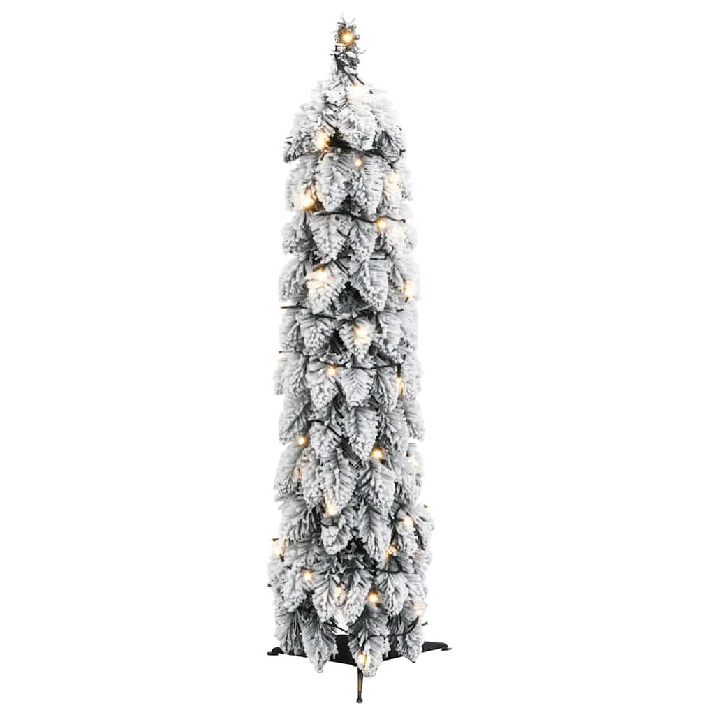vidaXL Artificial Pre-lit Christmas Tree 30 LEDs&Flocked Snow 60 cm
