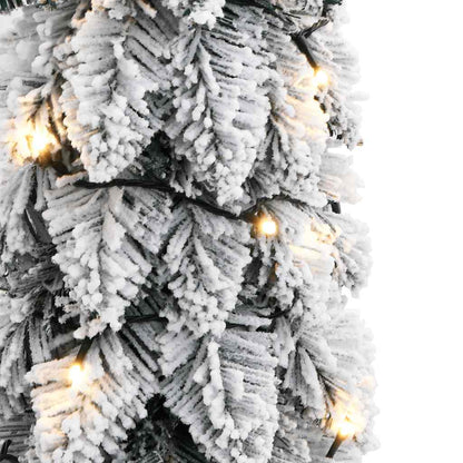 vidaXL Artificial Pre-lit Christmas Tree 30 LEDs&Flocked Snow 60 cm