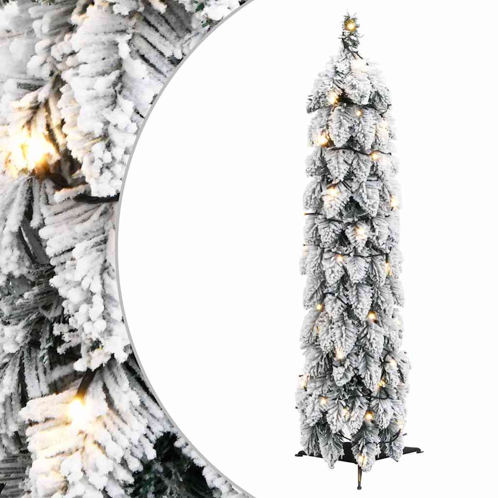 vidaXL Artificial Pre-lit Christmas Tree 45 LEDs&Flocked Snow 90 cm