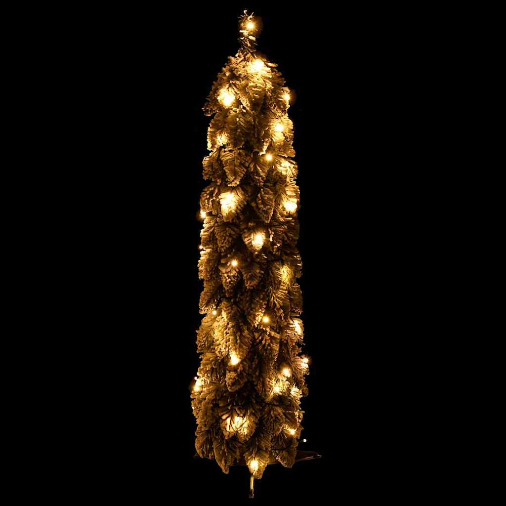 vidaXL Artificial Pre-lit Christmas Tree 45 LEDs&Flocked Snow 90 cm