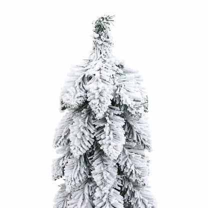 vidaXL Artificial Pre-lit Christmas Tree 45 LEDs&Flocked Snow 90 cm