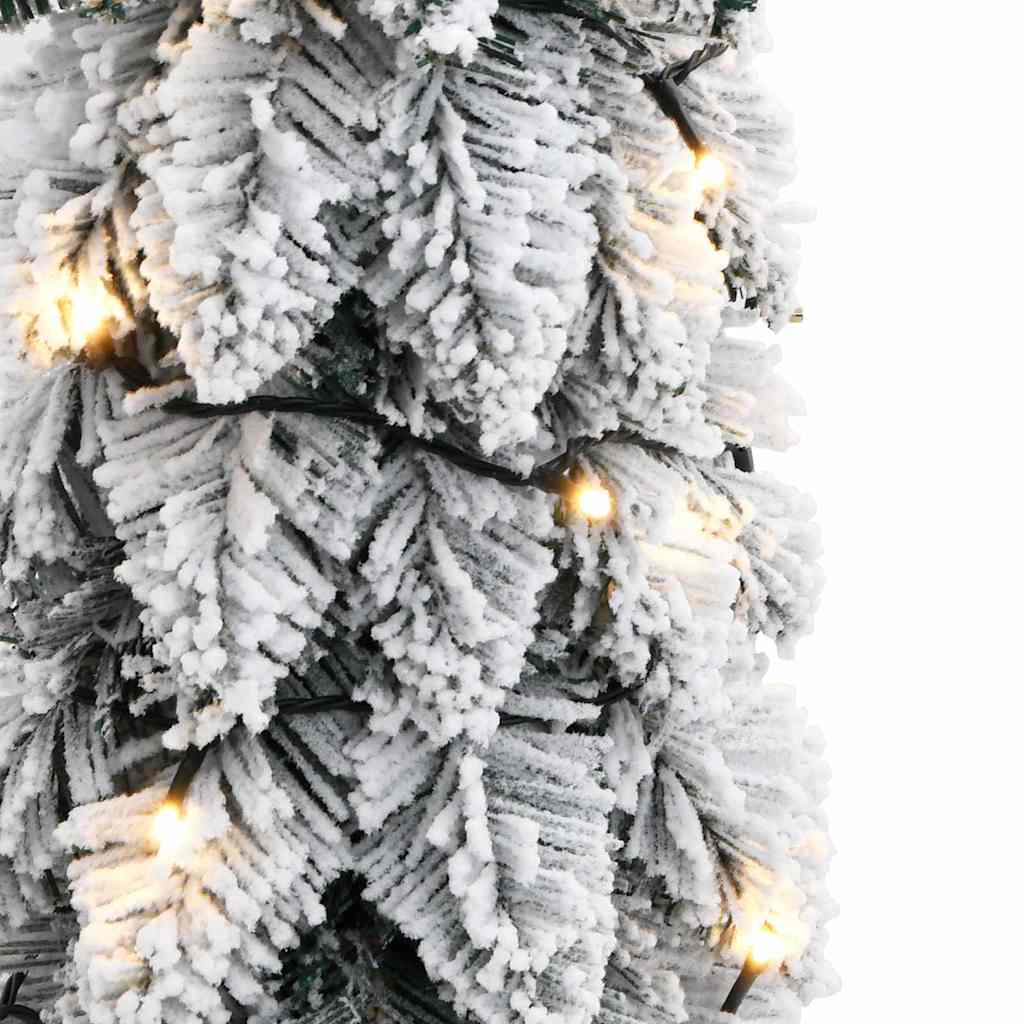 vidaXL Artificial Pre-lit Christmas Tree 45 LEDs&Flocked Snow 90 cm