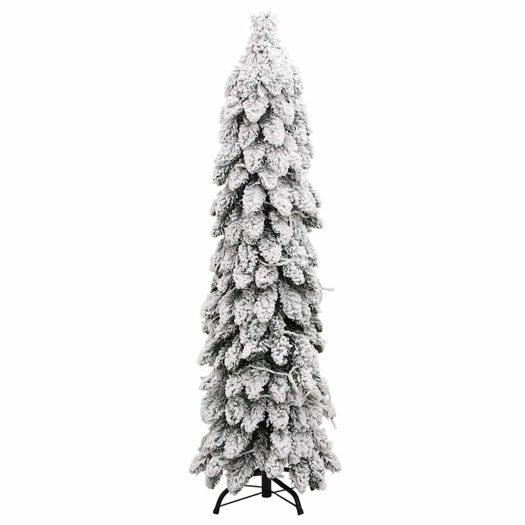 vidaXL Artificial Pre-lit Christmas Tree with 80 LEDs and Flocked Snow