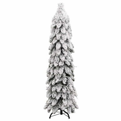 vidaXL Artificial Pre-lit Christmas Tree with 80 LEDs and Flocked Snow