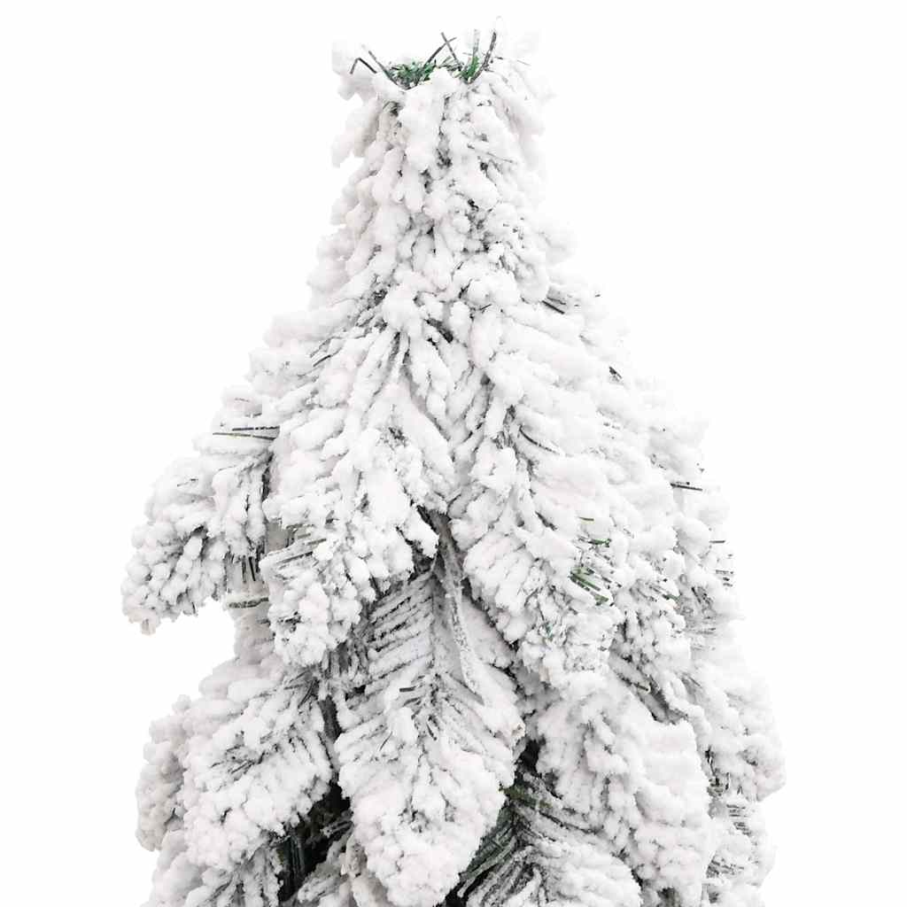 vidaXL Artificial Pre-lit Christmas Tree with 80 LEDs and Flocked Snow