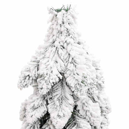 vidaXL Artificial Pre-lit Christmas Tree with 80 LEDs and Flocked Snow