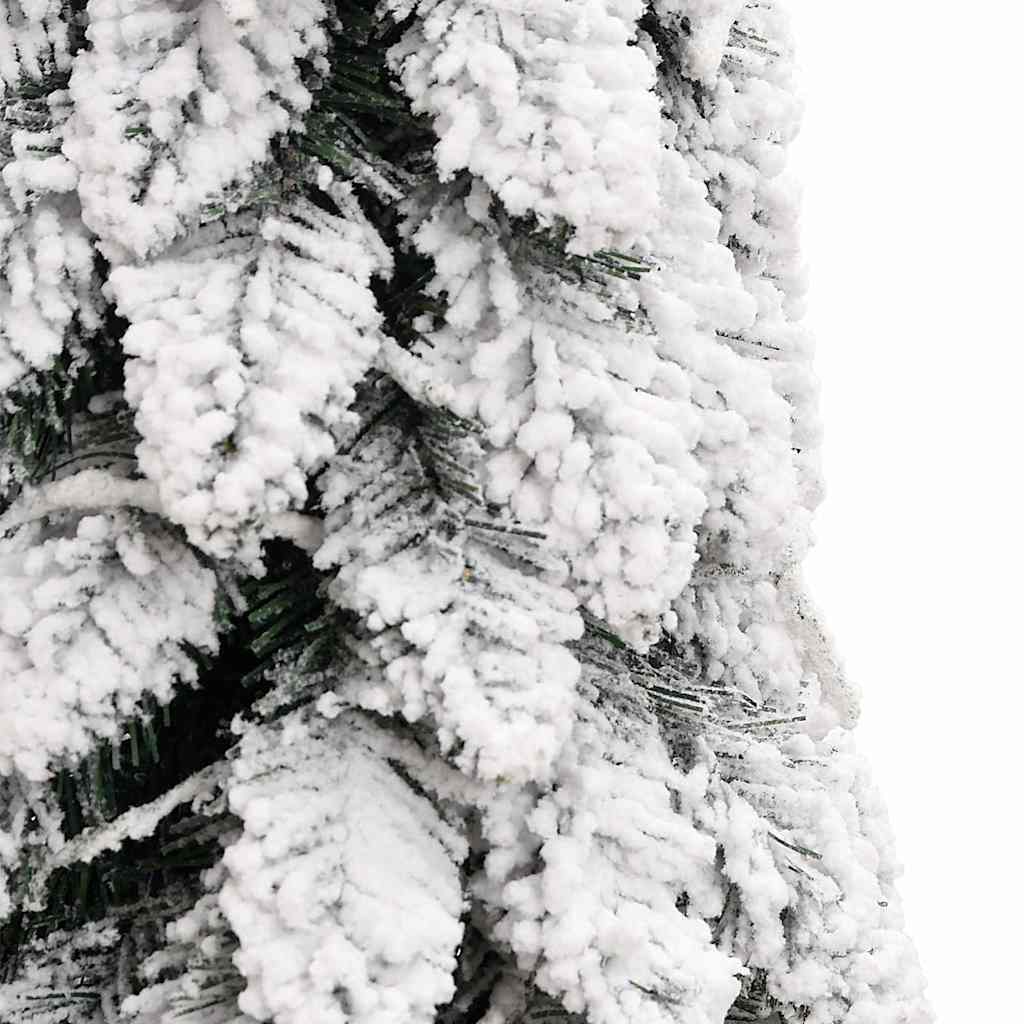 vidaXL Artificial Pre-lit Christmas Tree with 80 LEDs and Flocked Snow
