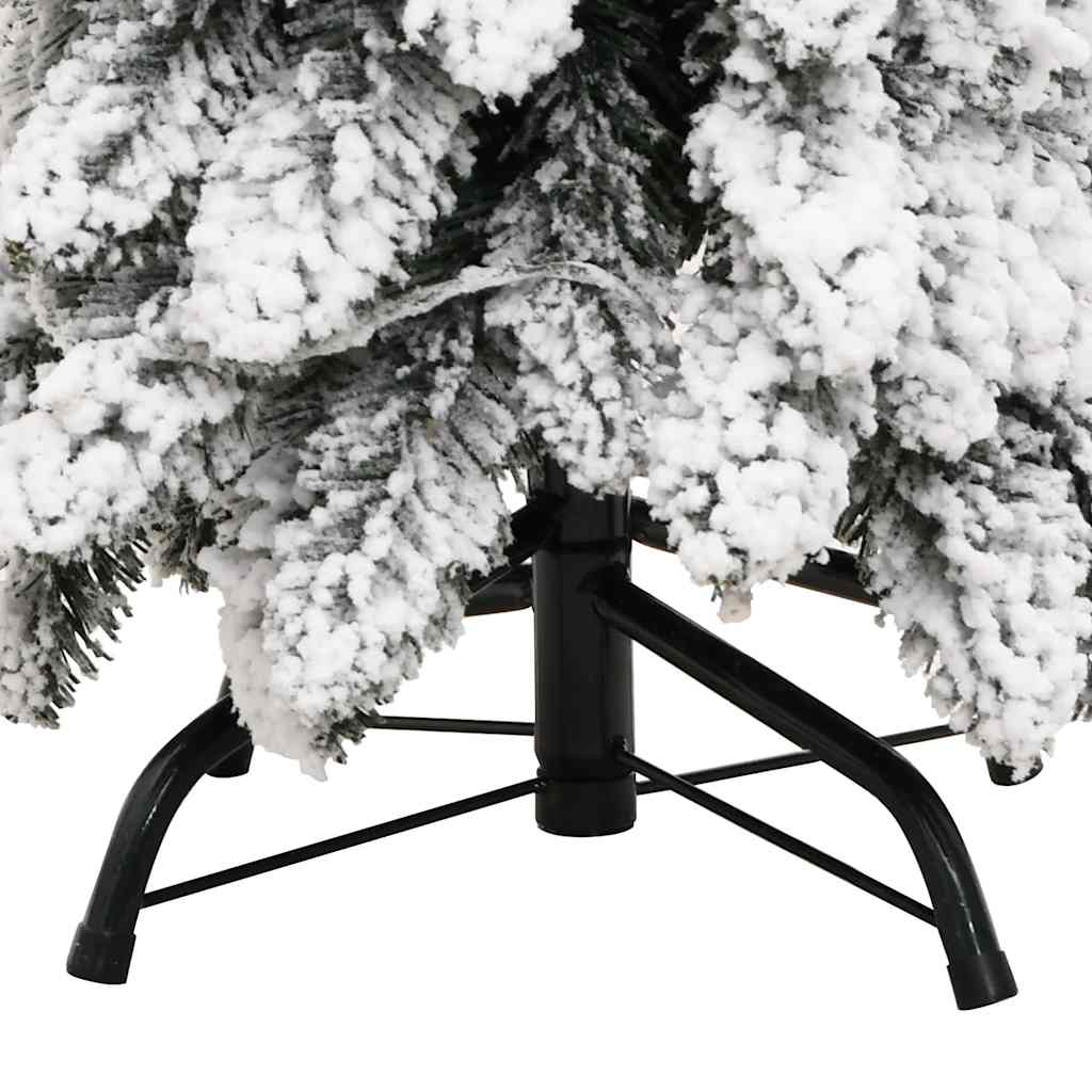 vidaXL Artificial Pre-lit Christmas Tree with 80 LEDs and Flocked Snow
