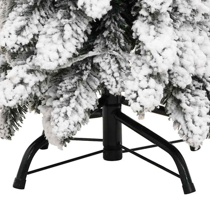 vidaXL Artificial Pre-lit Christmas Tree with 80 LEDs and Flocked Snow