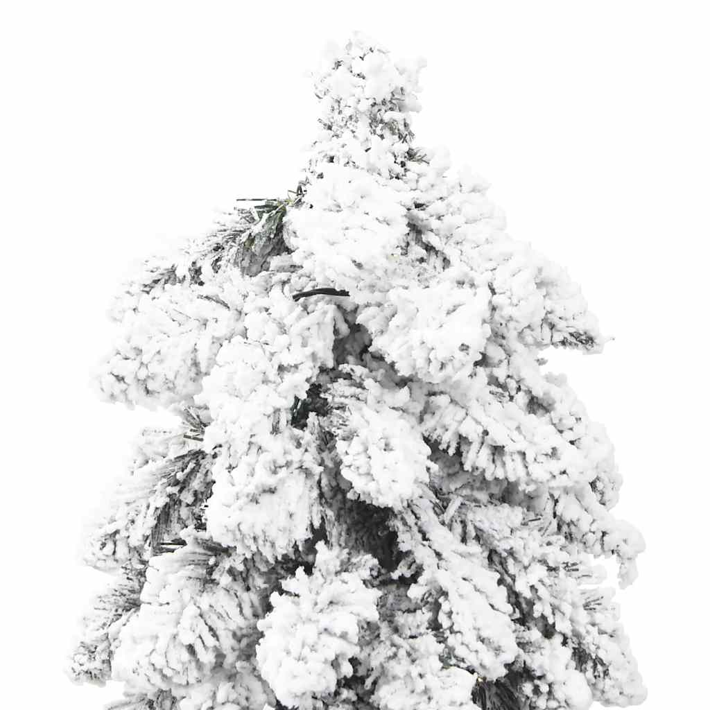 vidaXL Artificial Pre-lit Christmas Tree with 100 LEDs and Flocked Snow 180 cm