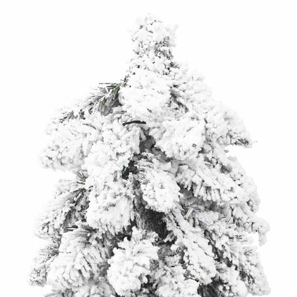 vidaXL Artificial Pre-lit Christmas Tree with 100 LEDs and Flocked Snow 180 cm