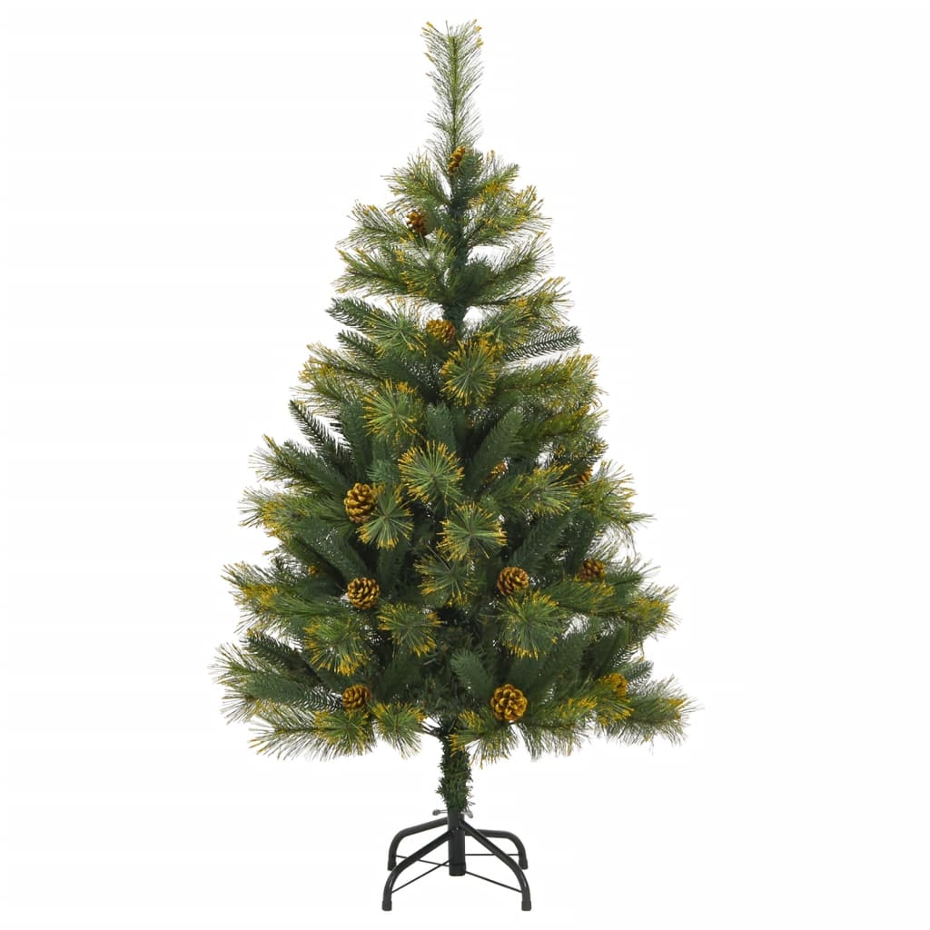 vidaXL Artificial Hinged Christmas Tree with Cones 150 cm