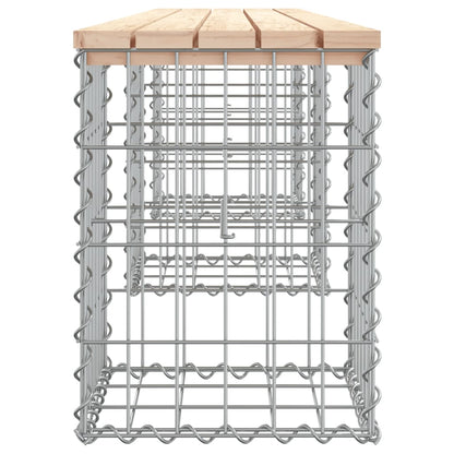 vidaXL Garden Bench Gabion Design 203x31x42 cm Solid Wood Pine
