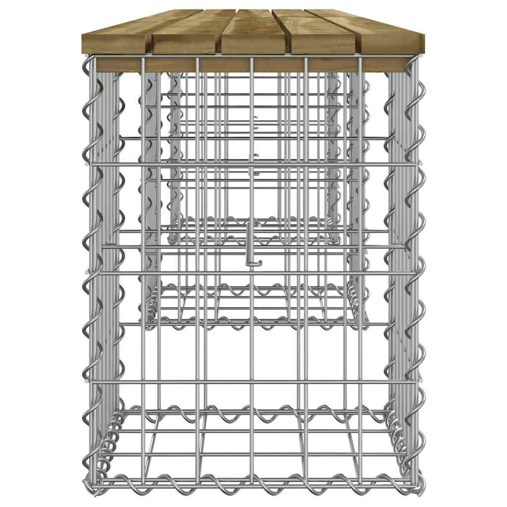 vidaXL Garden Bench Gabion Design 203x31x42 cm Impregnated Wood Pine